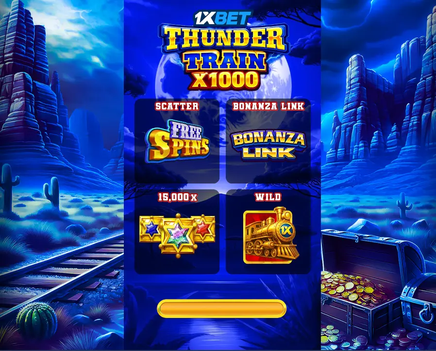 1XBet Thunder Train x1000 جارٍ التحميل