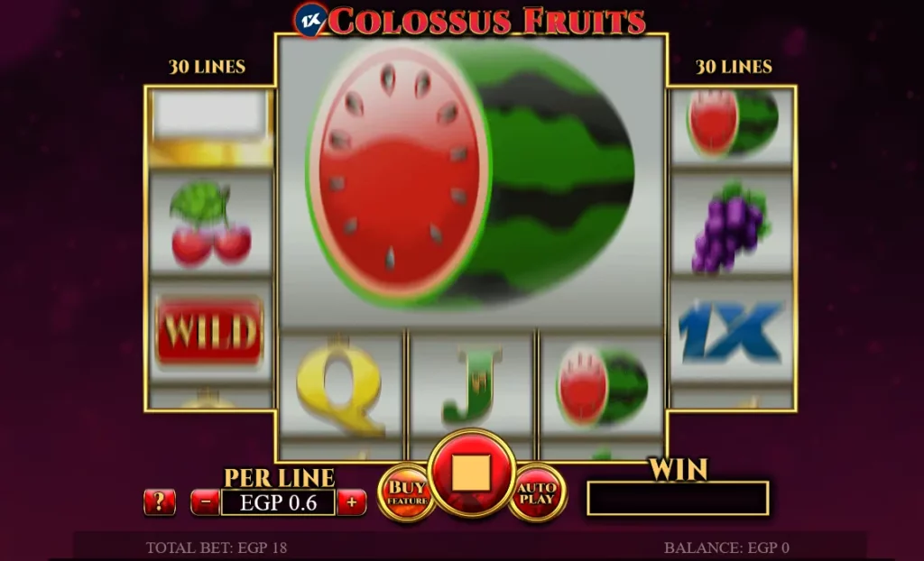 لعبة Colossus Fruits 1xbet Spin