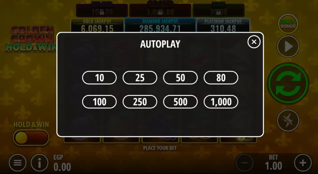 لعبة Golden Crown Hold and Win Autoplay