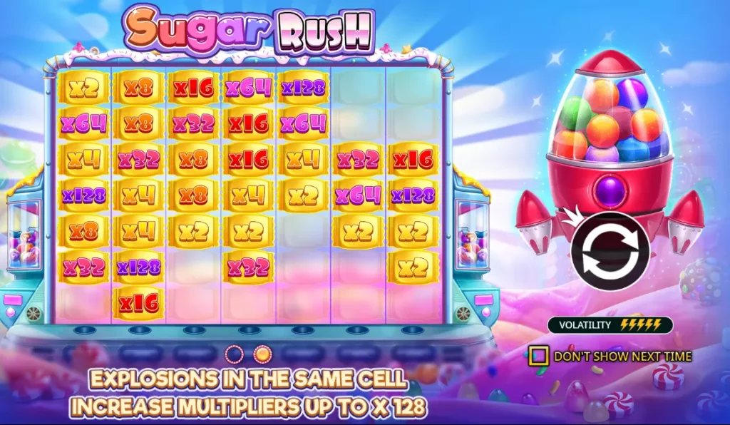 الصفحة الرئيسية لـ Sugar Rush